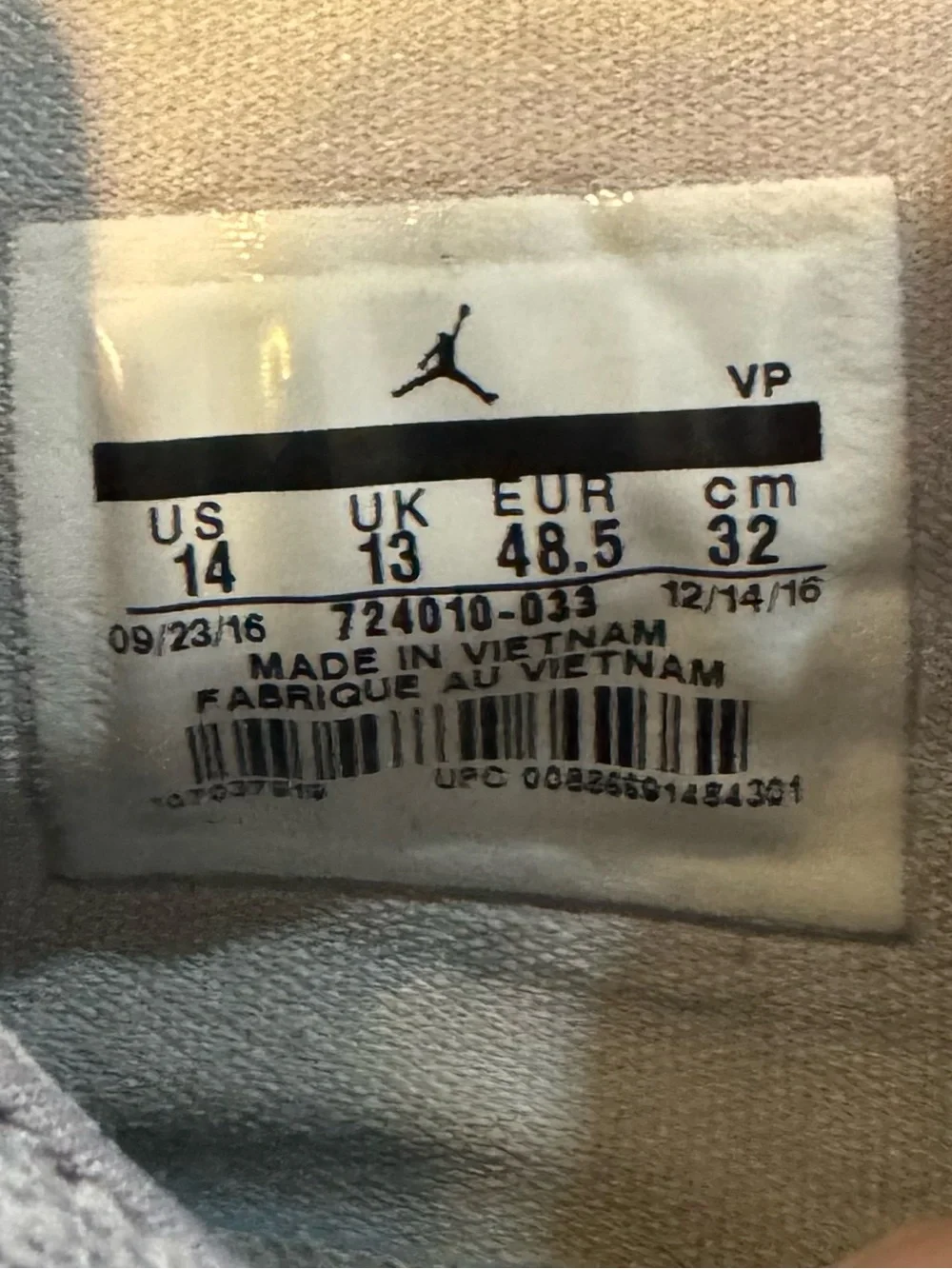 Nike Air Jordan Eclipse Wolf Grey Size 14
